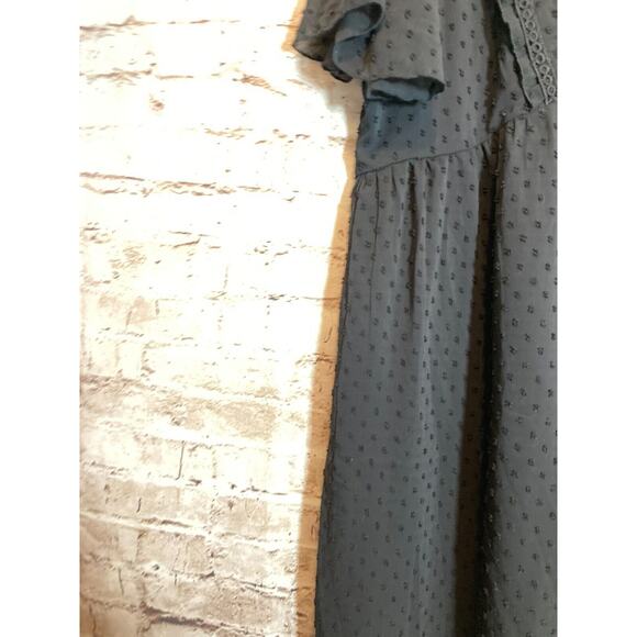 CDM Babydoll Dress Womens Large Black All Over Poms Flutter Sleeve Whimsigoth - Picture 6 of 14